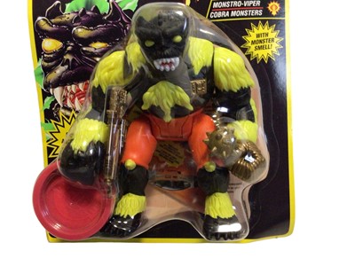 Lot 262 - Hasbro (1991-1993) G I Joe Mega Monsters Monstro-Viper Cobra Monsters No. 06073, G I Joe Talking Battle Commanders Overkill B.A.T. Leader  No. 6754 & Battle Beasts Shadow Warriors No. 5303, all on...