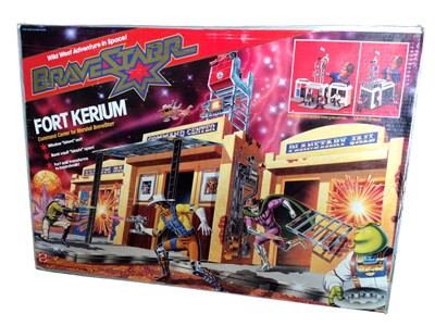 Lot 276 - Mattel (c1986) BraveStarr Fort Kerium playset Wild West Adventure in Space (Intergalatic Space Town becomes .....Futuristic Fortress), boxed (lid edges rubbed) (1)