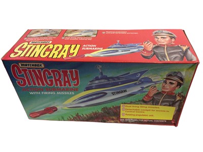 Lot 387 - Matchbox Stingray Action Submarine with firing missiles, boxed (slightly dented in parts) No. SR220 (1)