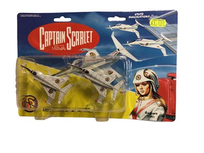 Lot 391 - Vivid Imaginations (c1993) Captain Scarlett and the Mysterons Captain Scarlett  12" action figure, in window box (one corner slightly buckled, window small perforations) No. 51008 and Angel Interce...