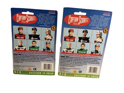 Lot 391 - Vivid Imaginations (c1993) Captain Scarlett and the Mysterons Captain Scarlett  12" action figure, in window box (one corner slightly buckled, window small perforations) No. 51008 and Angel Interce...