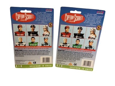 Lot 391 - Vivid Imaginations (c1993) Captain Scarlett and the Mysterons Captain Scarlett  12" action figure, in window box (one corner slightly buckled, window small perforations) No. 51008 and Angel Interce...