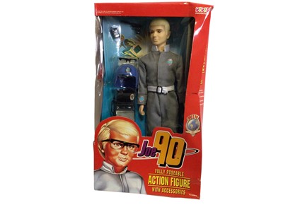 Lot 394 - Vivid Imaginations Joe 90 12"action figure, in window box (damaged), plus Jet Air car & Special Agent Kit, on punched card with bubblepack (3)