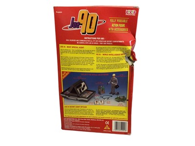 Lot 394 - Vivid Imaginations Joe 90 12"action figure, in window box (damaged), plus Jet Air car & Special Agent Kit, on punched card with bubblepack (3)