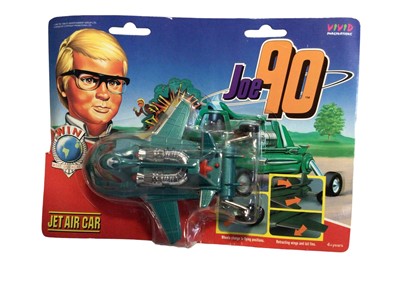 Lot 394 - Vivid Imaginations Joe 90 12"action figure, in window box (damaged), plus Jet Air car & Special Agent Kit, on punched card with bubblepack (3)