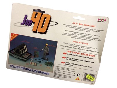 Lot 394 - Vivid Imaginations Joe 90 12"action figure, in window box (damaged), plus Jet Air car & Special Agent Kit, on punched card with bubblepack (3)