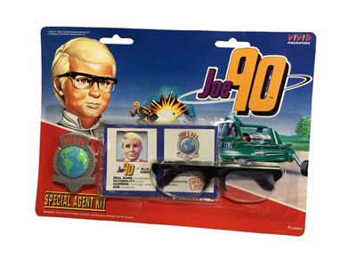 Lot 394 - Vivid Imaginations Joe 90 12"action figure, in window box (damaged), plus Jet Air car & Special Agent Kit, on punched card with bubblepack (3)