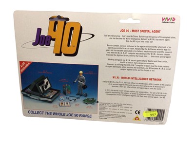 Lot 394 - Vivid Imaginations Joe 90 12"action figure, in window box (damaged), plus Jet Air car & Special Agent Kit, on punched card with bubblepack (3)