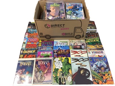 Lot 606 - Large group of mixed independent comics, to include Vertigo Comics Sandman, Guality Comics Sam Slade RoboHunter, First Comics, Valiant Comics, Epic Comics the Tomb of Dracula, Eagle Comics and many...