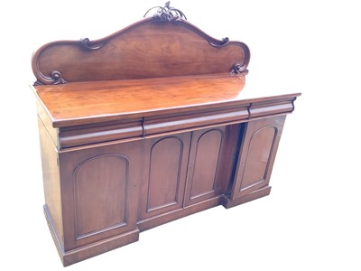 Lot 1262 - Early Victorian mahogany breakfront sideboard