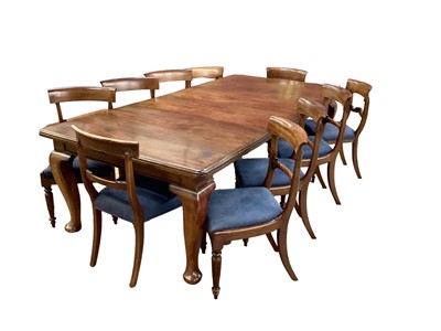 Lot 1347 - Early 20th century mahogany extending dining table together with a matched set of eleven 19th century chairs