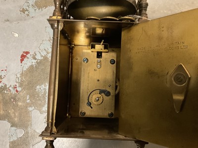 Lot 596 - 17th century style brass lantern clock