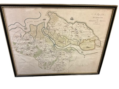 Lot 599 - Late 18th / early 19th century - A map of the Hundreds of Middleton alias Milton and of Tenham