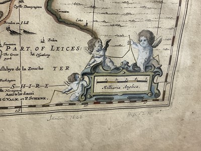 Lot 513 - Jan Jansson, 17th century engraved map - ‘Comitatus Darbiensis'