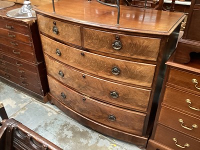 Lot 1305 - Victorian mahogany bowfront chest of drawers