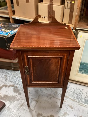 Lot 1328 - Edwardian mahogany bedside cupboard and another bedside cupboard