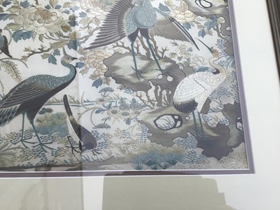 Lot 784 - 19th century Chinese silk embroidery of birds