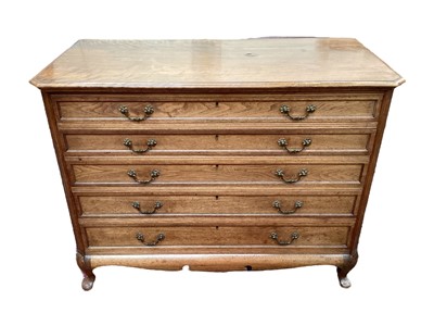 Lot 1408 - Late 19th/early 20th century Continental fruitwood plan chest