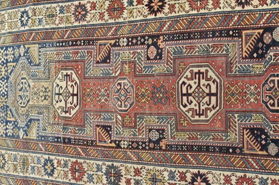 Lot 1425 - Kazak rug with five conjoined medallions
