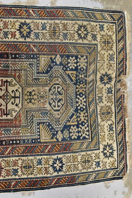 Lot 1425 - Kazak rug with five conjoined medallions