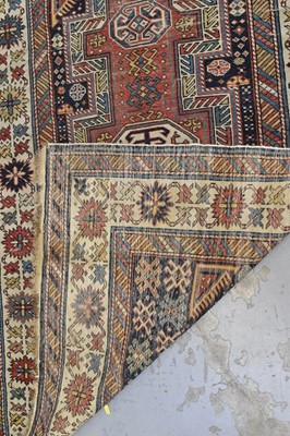 Lot 1425 - Kazak rug with five conjoined medallions