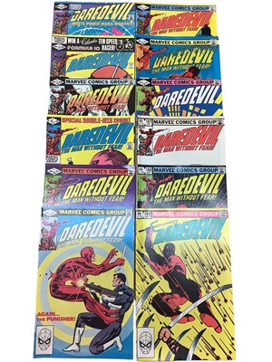 Lot 135 - Marvel comics Daredevil, Issues 178 to 189 (1982). To include issue 181, death of Electra and issue 183, 1st Punisher battle. English and American price variants. (12)