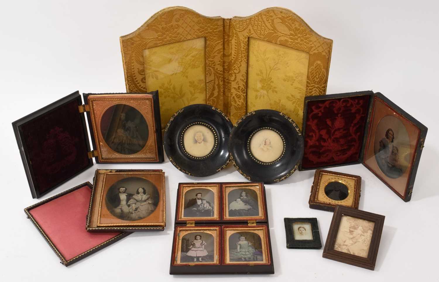 Lot 870 - Collection of ambrotypes and decorative