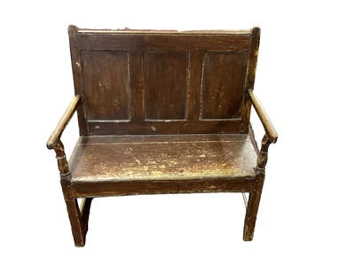 Lot 1510 - Early 19th century South Wales open settle