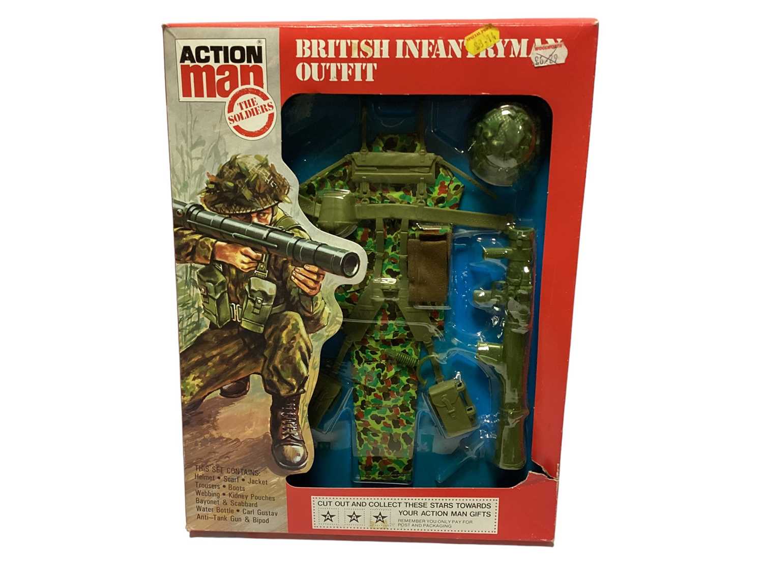 Lot 252 - Palitoy Action Man (1980's) British Infantryman Oufits, boxed (3)