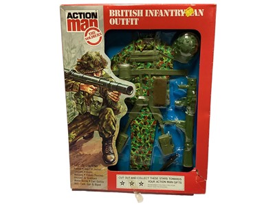 Lot 252 - Palitoy Action Man (1980's) British Infantryman Oufits, boxed (3)