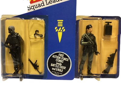 Lot 266 - Palitoy Action Man Action Force S.A.S Squad Leader & Commando, on card with blister pack (2)