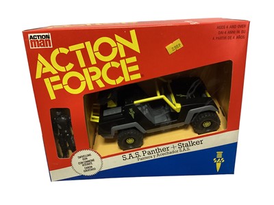 Lot 1774 - Palitoy Action Man Action Force S.A.S. Panther & Stalker, in sellotaped closed window box (1)