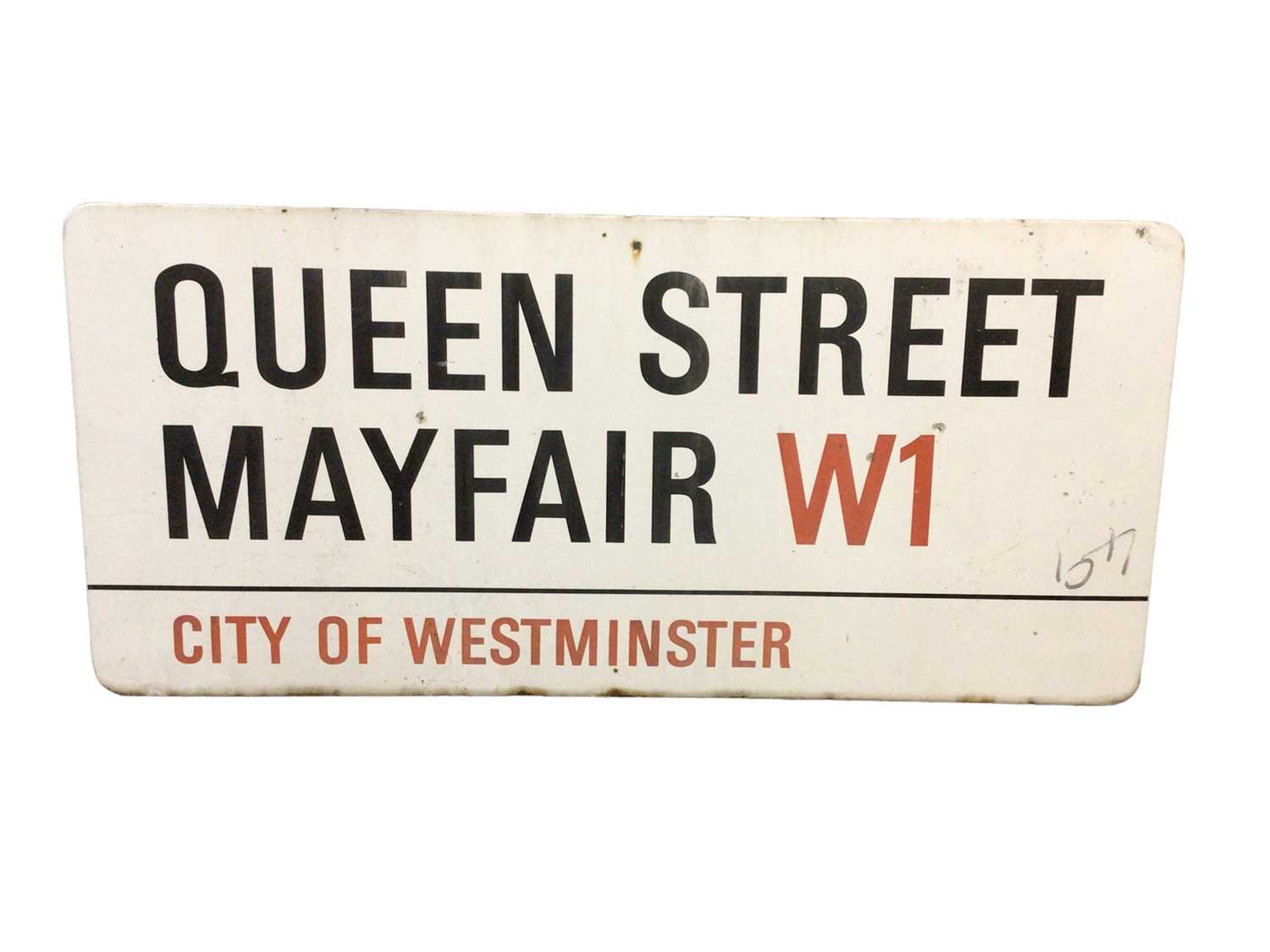 Mayfair Rioco Sign Lot 2 - Original Queen Street Mayfair W1 City of
