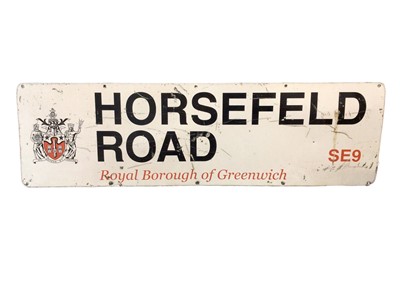 Lot 7 - Original Horsefeld Road Royal Borough of Greenwich SE9 London composite street sign, 114.5cm x 33cm