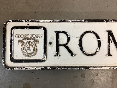 Lot 12 - Original probably aluminium Roman Road, E2, London street sign, 150 x 20cm