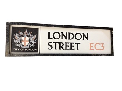Lot 15 - Original London Street EC3 City of London enamel street sign, 102.5cm x 30cm