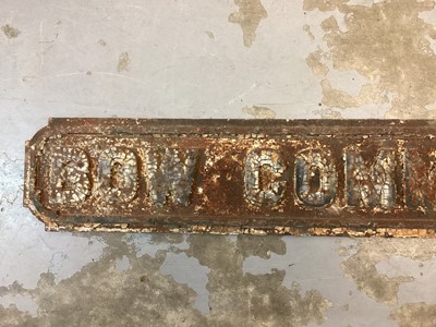 Lot 14 - Original cast iron Bow Common Lane E, London street sign, 136.5 x 18.5cm