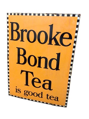 Lot 31 - Large original 'Brooke Bond Tea' enamel sign, 101.5cm x 76cm