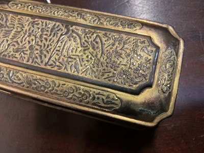 Lot 832 - 18th/19th century Japanese gilt metal pen box