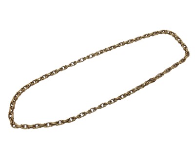 Lot 78 - Yellow metal fancy link chain, 64cm long