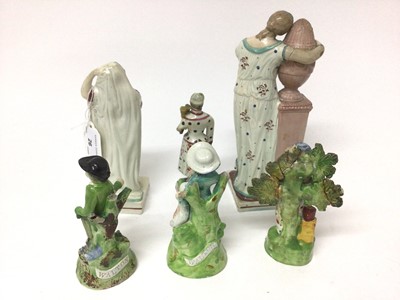 Lot 26 - Group of six early 19th century Staffordshire pearlware glazed figures, including gardeners