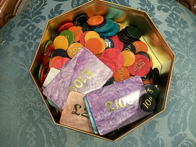 Lot 1217 - A reproduction games table, the walnut and marquetry inlaid square top lifts off to reveal sliding panels opening to roulette wheel, with reversible backgammon/green baize playing surface, the tabl...