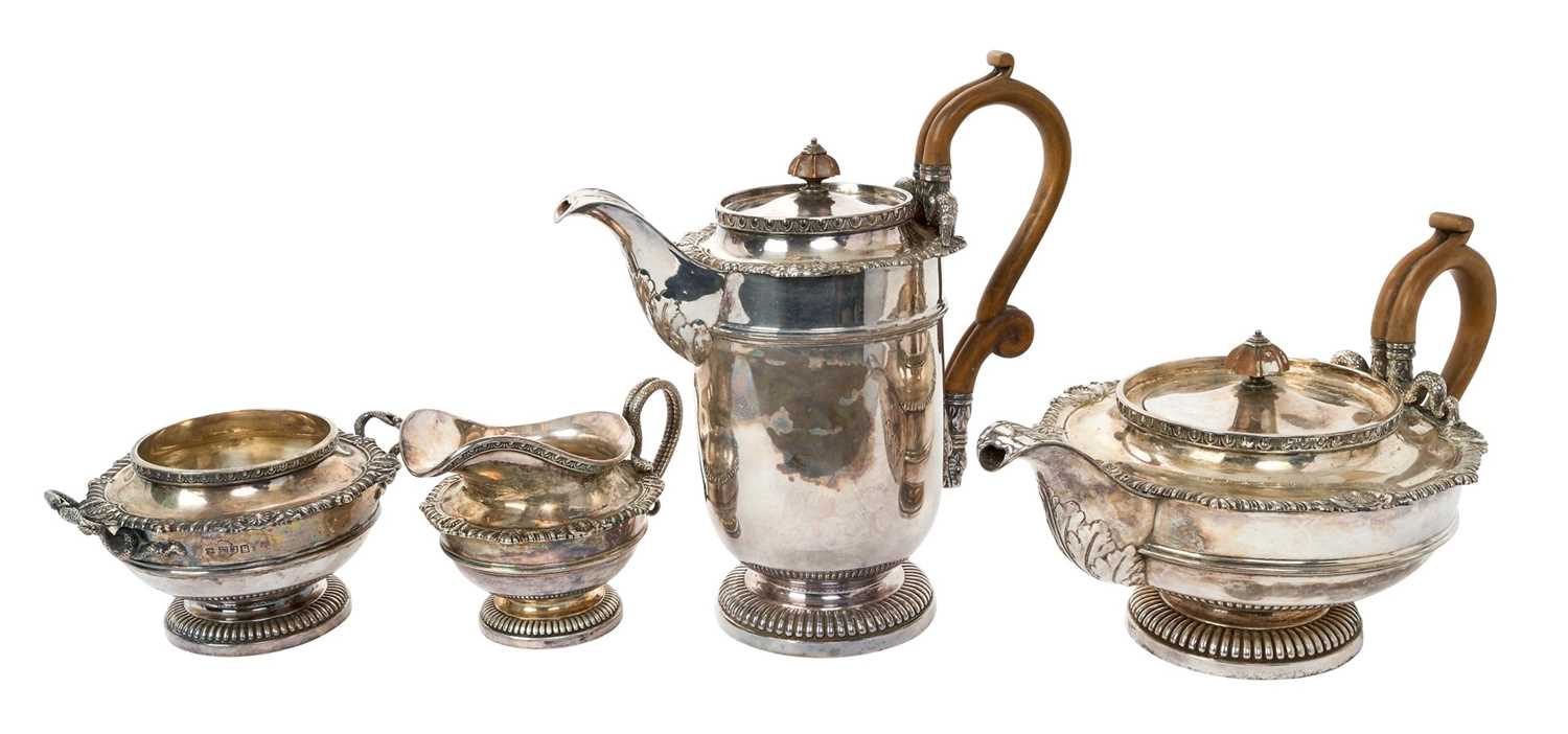 Lot 263 - Fine quality George V silver four piece teaset (London 1912)