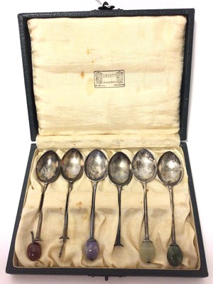 Lot 271 - Set of six Liberty & Co silver coffee spoons (AF)