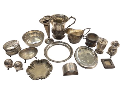 Lot 1031 - Group of silver and white metal items