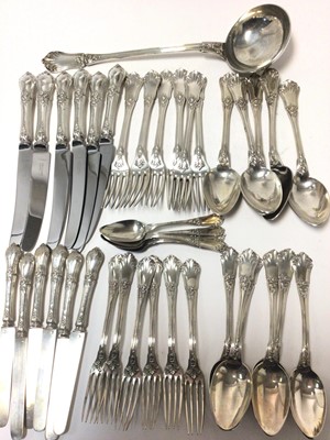 Lot 327 - 19th century French silver cutlery