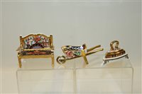 Lot 2074 - Group of three miniature Royal Crown Derby...