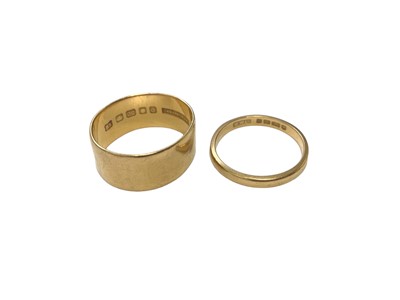 Lot 74 - Two 22ct gold wedding rings