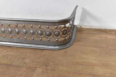 Lot 1260 - Early 19th century pierced steel fender, 121cm wide