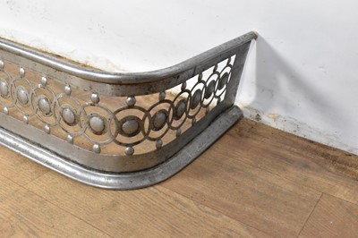 Lot 1260 - Early 19th century pierced steel fender, 121cm wide